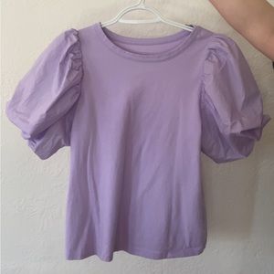 Lavender puff sleeved top
